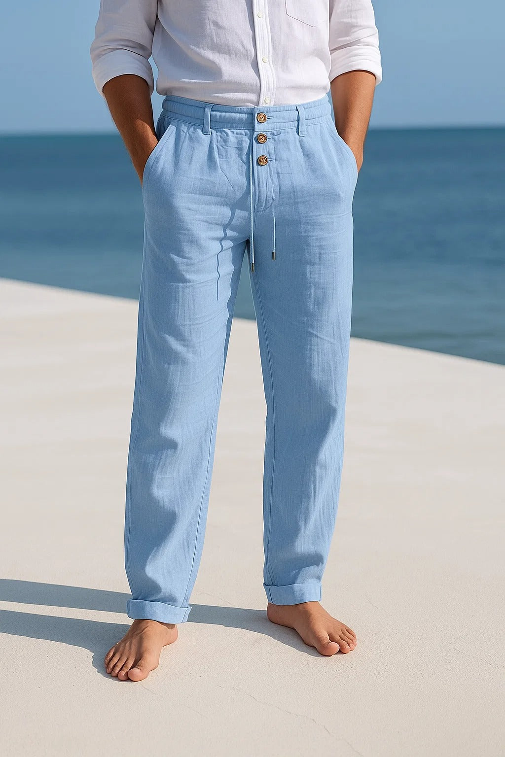 Coastal Comfort™ | Premium Relaxed Cotton Trousers