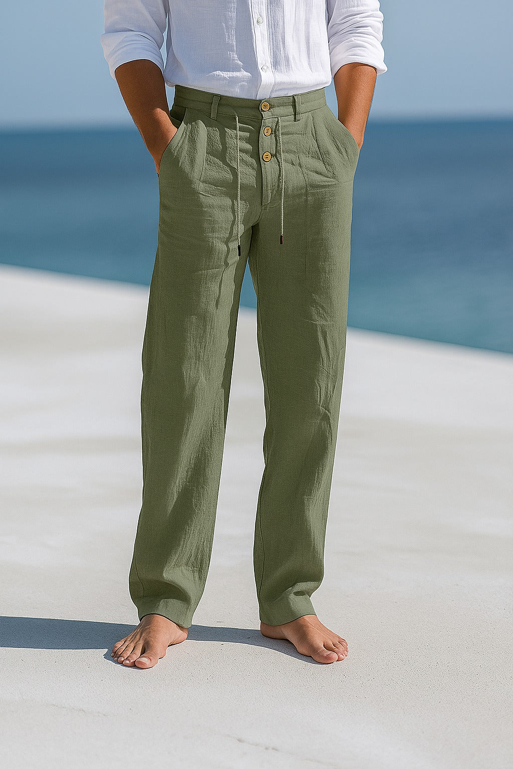 Coastal Comfort™ | Premium Relaxed Cotton Trousers
