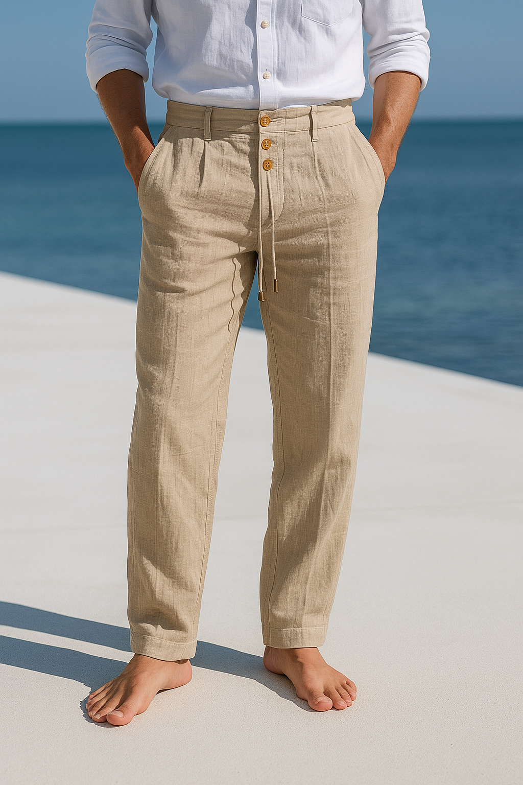 Coastal Comfort™ | Premium Relaxed Cotton Trousers